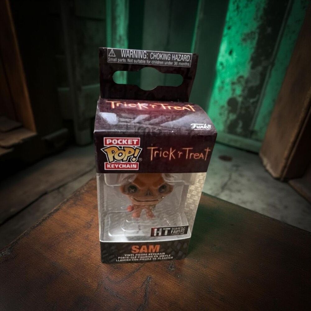NIP Funko Trick 'R Treat Pocket Pop! Sam (Unmasked) Key Chain 2023 B1